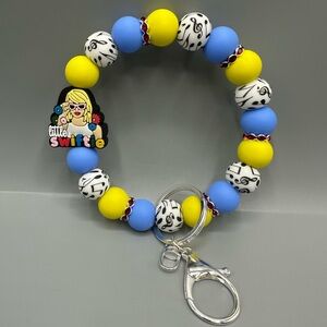 Little Swifte Silicone Beaded Hands Free Wristlet, Keychain Accessory, Handmade